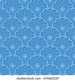 Seamless creative hand-drawn pattern of stylized flowers. Vector illustration.