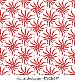 Seamless creative hand-drawn pattern of stylized flowers. Vector illustration.