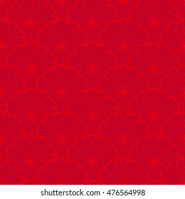 Seamless creative hand-drawn pattern of stylized flowers. Vector illustration.