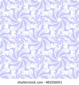 Seamless creative hand-drawn pattern of stylized flowers. Vector illustration.