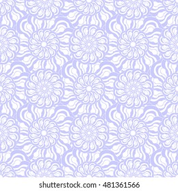 Seamless creative hand-drawn pattern of stylized flowers. Vector illustration.