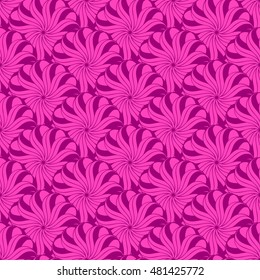 Seamless creative hand-drawn pattern of stylized flowers. Vector illustration.
