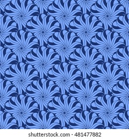 Seamless creative hand-drawn pattern of stylized flowers. Vector illustration.