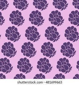 Seamless creative hand-drawn pattern of stylized flowers. Vector illustration.