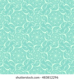 Seamless creative hand-drawn pattern of stylized flowers. Vector illustration.