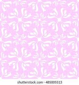 Seamless creative hand-drawn pattern of stylized flowers. Vector illustration.