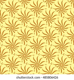 Seamless creative hand-drawn pattern of stylized flowers. Vector illustration.
