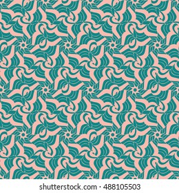 Seamless creative hand-drawn pattern of stylized flowers. Vector illustration.