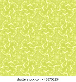 Seamless creative hand-drawn pattern of stylized flowers. Vector illustration.