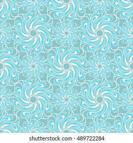 Seamless creative hand-drawn pattern of stylized flowers. Vector illustration.