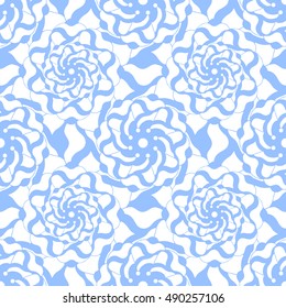 Seamless creative hand-drawn pattern of stylized flowers. Vector illustration.