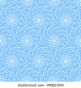 Seamless creative hand-drawn pattern of stylized flowers. Vector illustration.