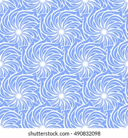 Seamless creative hand-drawn pattern of stylized flowers. Vector illustration.