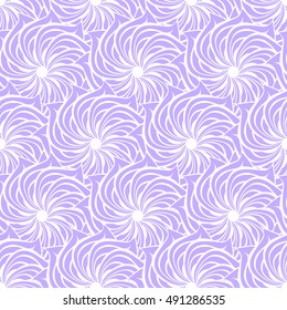 Seamless creative hand-drawn pattern of stylized flowers. Vector illustration.