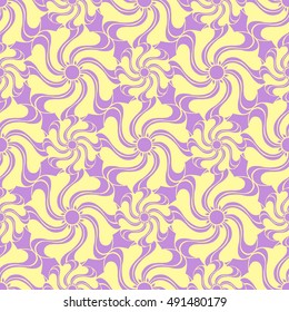 Seamless creative hand-drawn pattern of stylized flowers. Vector illustration.