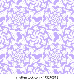 Seamless creative hand-drawn pattern of stylized flowers. Vector illustration.