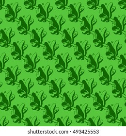 Seamless creative hand-drawn pattern of stylized flowers. Vector illustration.