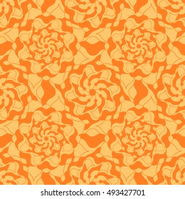 Seamless creative hand-drawn pattern of stylized flowers. Vector illustration.