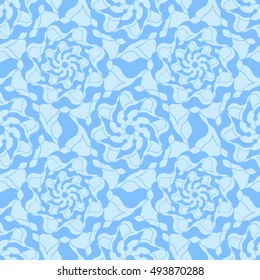 Seamless creative hand-drawn pattern of stylized flowers. Vector illustration.