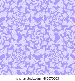 Seamless creative hand-drawn pattern of stylized flowers. Vector illustration.