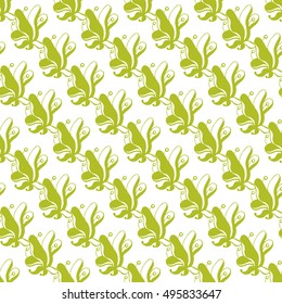 Seamless creative hand-drawn pattern of stylized flowers. Vector illustration.
