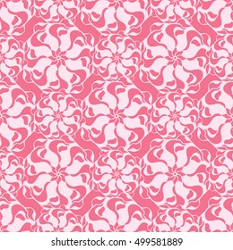 Seamless creative hand-drawn pattern of stylized flowers. Vector illustration.