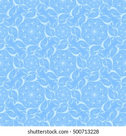 Seamless creative hand-drawn pattern of stylized flowers. Vector illustration.
