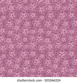 Seamless creative hand-drawn pattern of stylized flowers. Vector illustration.