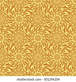 Seamless creative hand-drawn pattern of stylized flowers. Vector illustration.