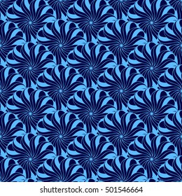 Seamless creative hand-drawn pattern of stylized flowers. Vector illustration.