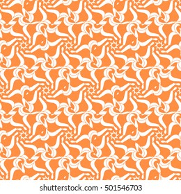 Seamless creative hand-drawn pattern of stylized flowers. Vector illustration.