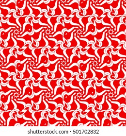 Seamless creative hand-drawn pattern of stylized flowers. Vector illustration.