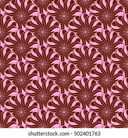 Seamless creative hand-drawn pattern of stylized flowers. Vector illustration.