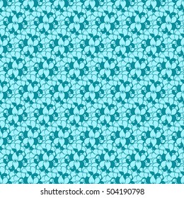 Seamless creative hand-drawn pattern of stylized flowers. Vector illustration.