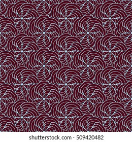 Seamless creative hand-drawn pattern of stylized flowers. Vector illustration.