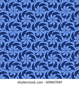 Seamless creative hand-drawn pattern of stylized flowers. Vector illustration.