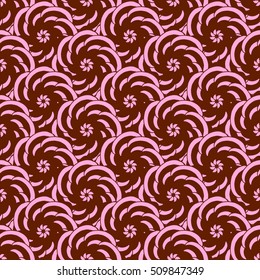 Seamless creative hand-drawn pattern of stylized flowers. Vector illustration.