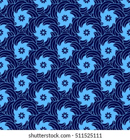 Seamless creative hand-drawn pattern of stylized flowers. Vector illustration.
