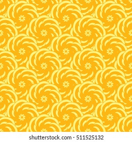 Seamless creative hand-drawn pattern of stylized flowers. Vector illustration.