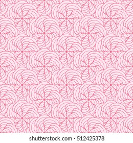 Seamless creative hand-drawn pattern of stylized flowers. Vector illustration.