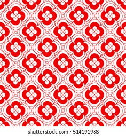 Seamless creative hand-drawn pattern of stylized flowers. Vector illustration.