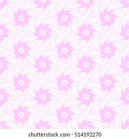 Seamless creative hand-drawn pattern of stylized flowers. Vector illustration.
