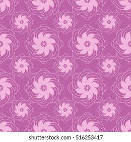 Seamless creative hand-drawn pattern of stylized flowers. Vector illustration.