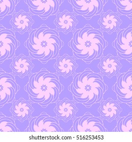 Seamless creative hand-drawn pattern of stylized flowers. Vector illustration.
