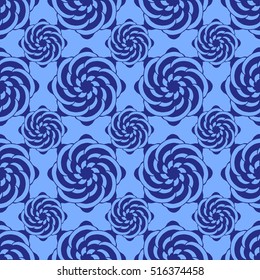 Seamless creative hand-drawn pattern of stylized flowers. Vector illustration.