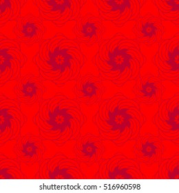 Seamless creative hand-drawn pattern of stylized flowers. Vector illustration.