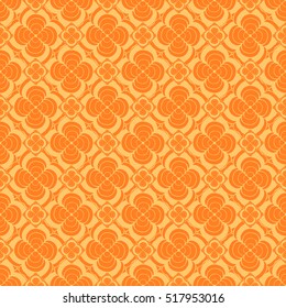 Seamless creative hand-drawn pattern of stylized flowers. Vector illustration.