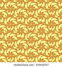 Seamless creative hand-drawn pattern of stylized flowers. Vector illustration.
