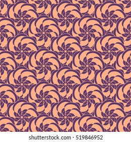 Seamless creative hand-drawn pattern of stylized flowers. Vector illustration.