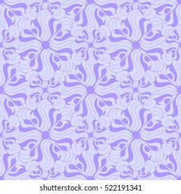 Seamless creative hand-drawn pattern of stylized flowers. Vector illustration.
